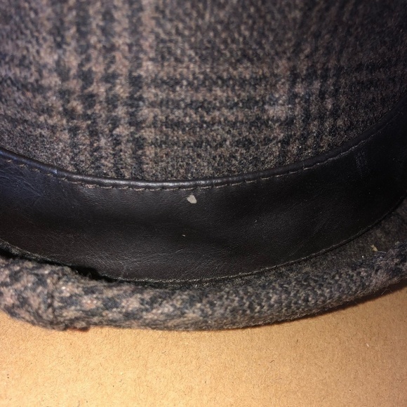 STETSON SINCE 1865 Fedora Hat Men's Size Medium Brown Plaid Print Wool - Picture 9 of 10